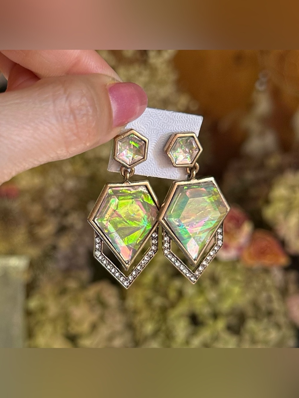 Earrings with Geometric Design